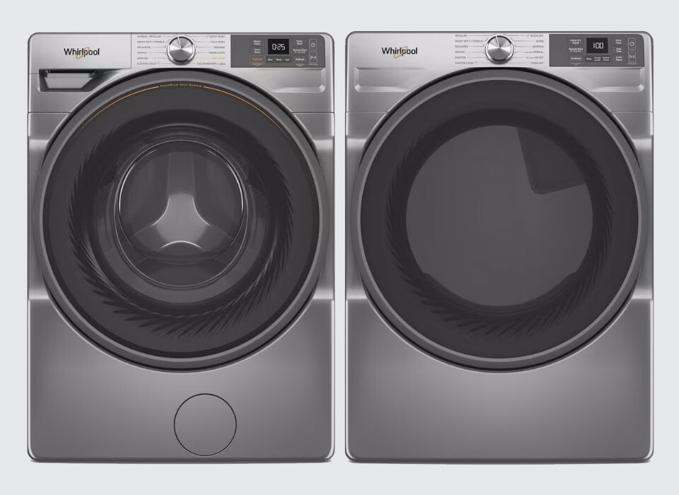 Whirlpool 27 in. Smart Stackable Front Load Washer Dryer Set